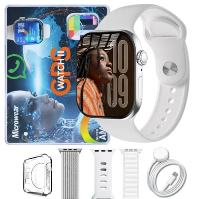 Smartwatch Microwear W11g 2gb Série 11 Gps Whatsapp A D´água - Branco