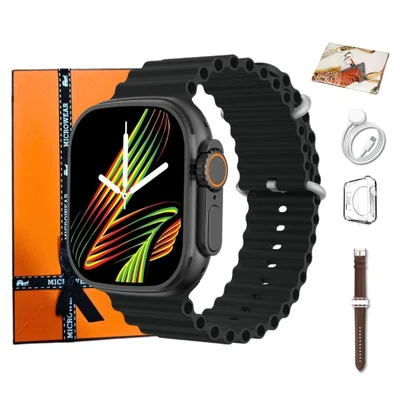 Smartwatch Microwear Ultra 4 Pro Mini 2gb 42mm AmoLED Série 11 Whatsapp - Preto