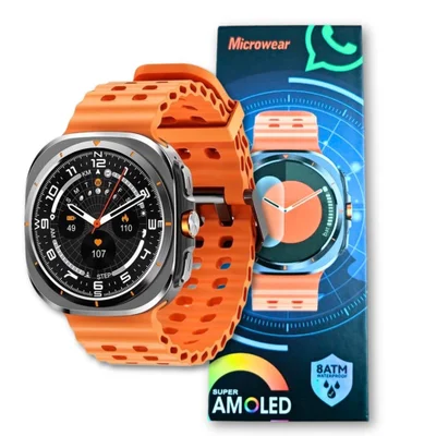 Smartwatch Microwear Su01 Série 11 AmoLED Gps Whatsap D´água - Jaranja