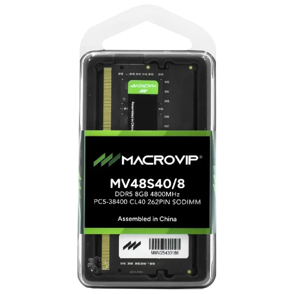 Imagem 3 de 3 do produto Memoria Macrovip Note 8GB Ddr5 4800mhz Mv48s40/8