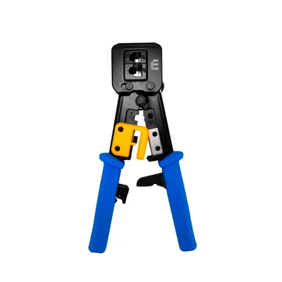 Alicate Easy Crimp Rj45 / Rj11 / Rj12 Com Catraca Auxiliar