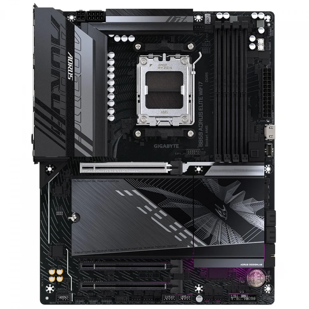Imagem 4 de 5 do produto Placa Mãe Gigabyte B850 Aorus Elite Wifi7, Chipset B850, Amd Am5, Atx, Ddr5