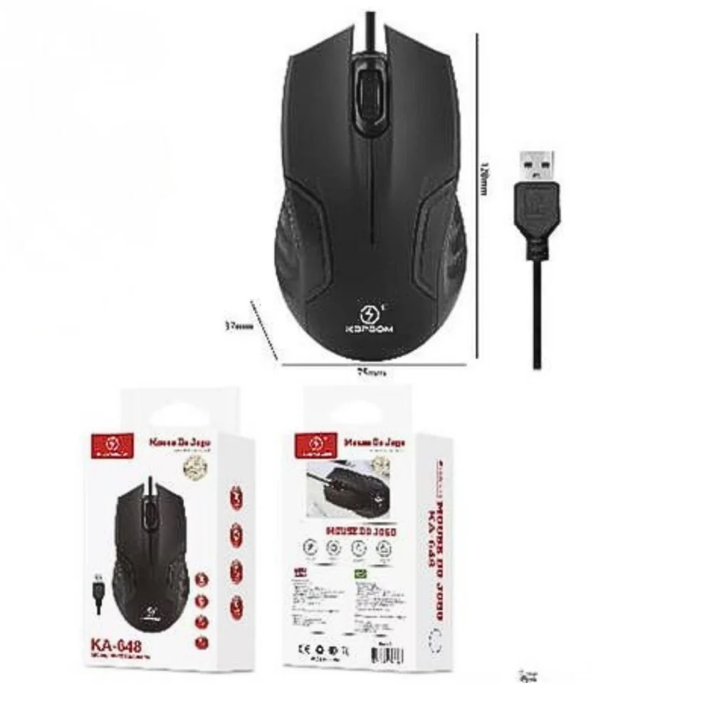 Imagem 2 de 5 do produto Mouse Óptico Usb 1200 Dpi Ergonômico Preto
