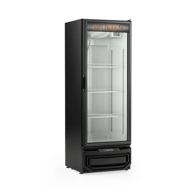 Cervejeira Vertical Gcb-40v Pr 410l 127v Porta De Vidro Duplo Preto Gelopar