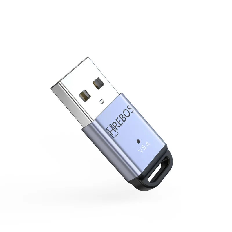 Imagem 4 de 5 do produto Adaptador Usb Bluetooth 5.4 Hrebos Ad-228 Para PC Notebook Fone Mouse Teclado Wireless Plug & Play