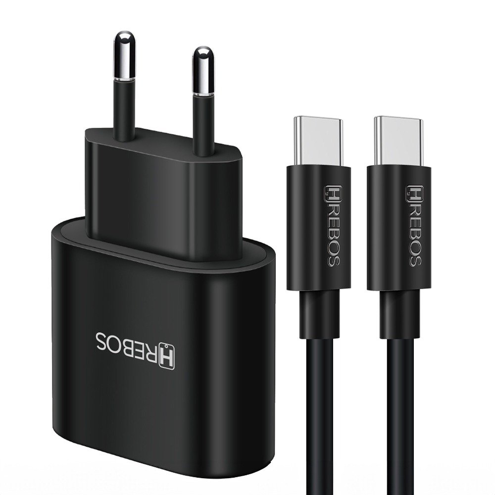 Carregador Hrebos Crg-211c Turbo Volt Max 20w + Cabo Usb-c