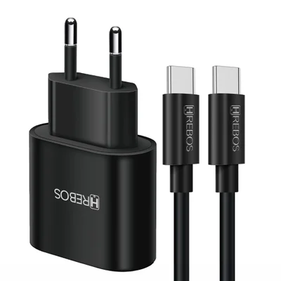 Carregador Hrebos Crg-211c Turbo Volt Max 20w + Cabo Usb-c