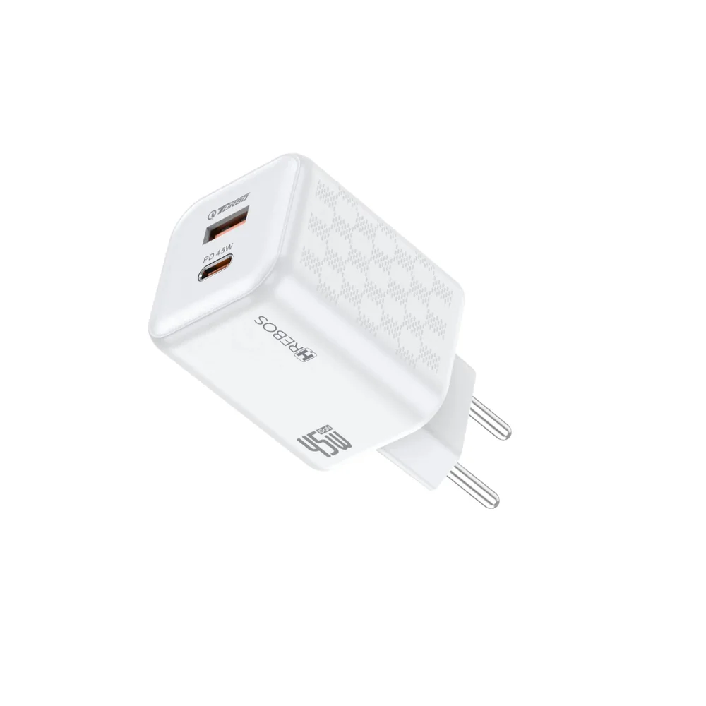 Imagem 4 de 4 do produto Carregador Hrebos Crg-219i White Chess 45w Cabo Lghtng
