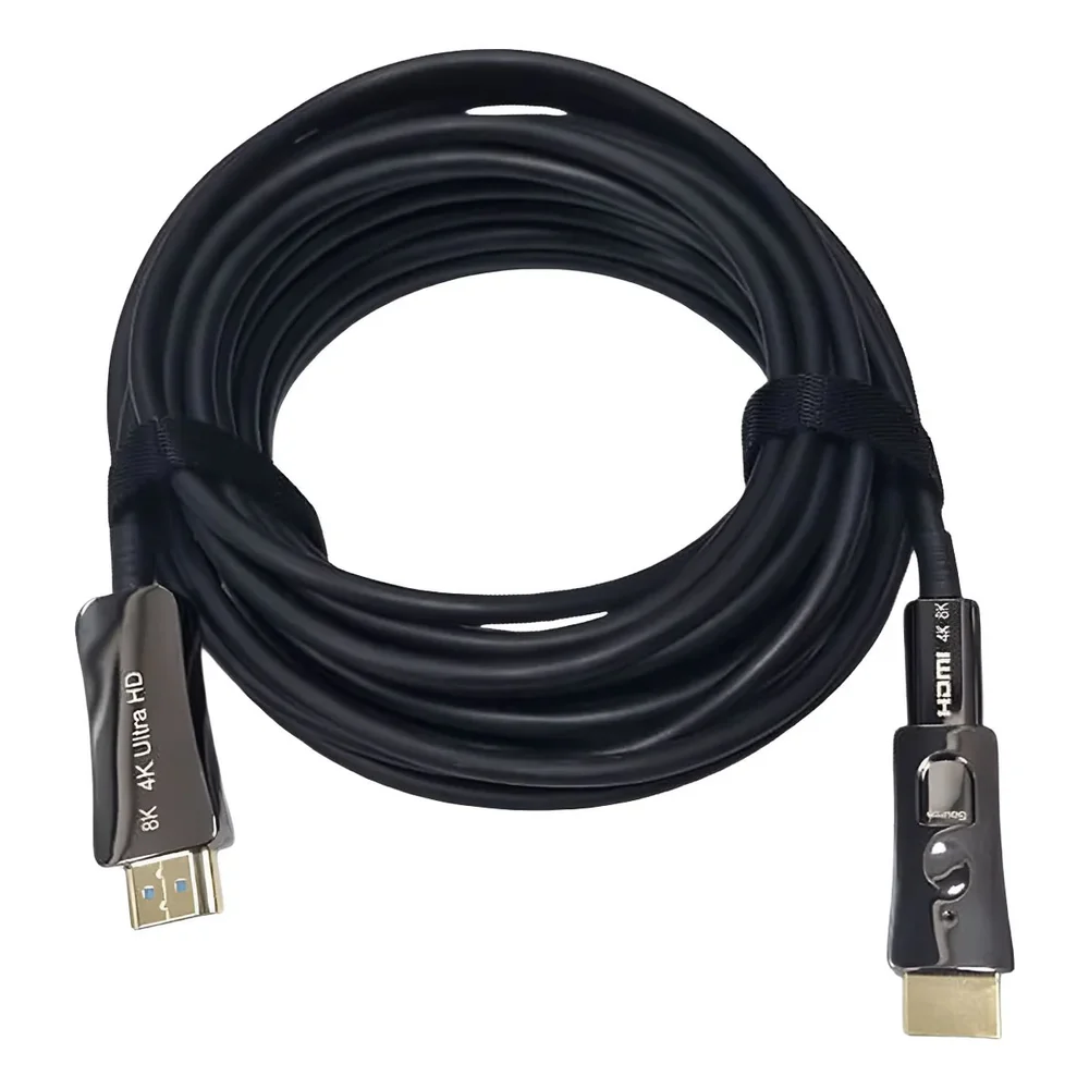 Imagem 5 de 5 do produto Cabo HDMI 15 Metros 8k 2.1 Fibra Óptica - 2 Em 1 Plug Destacável