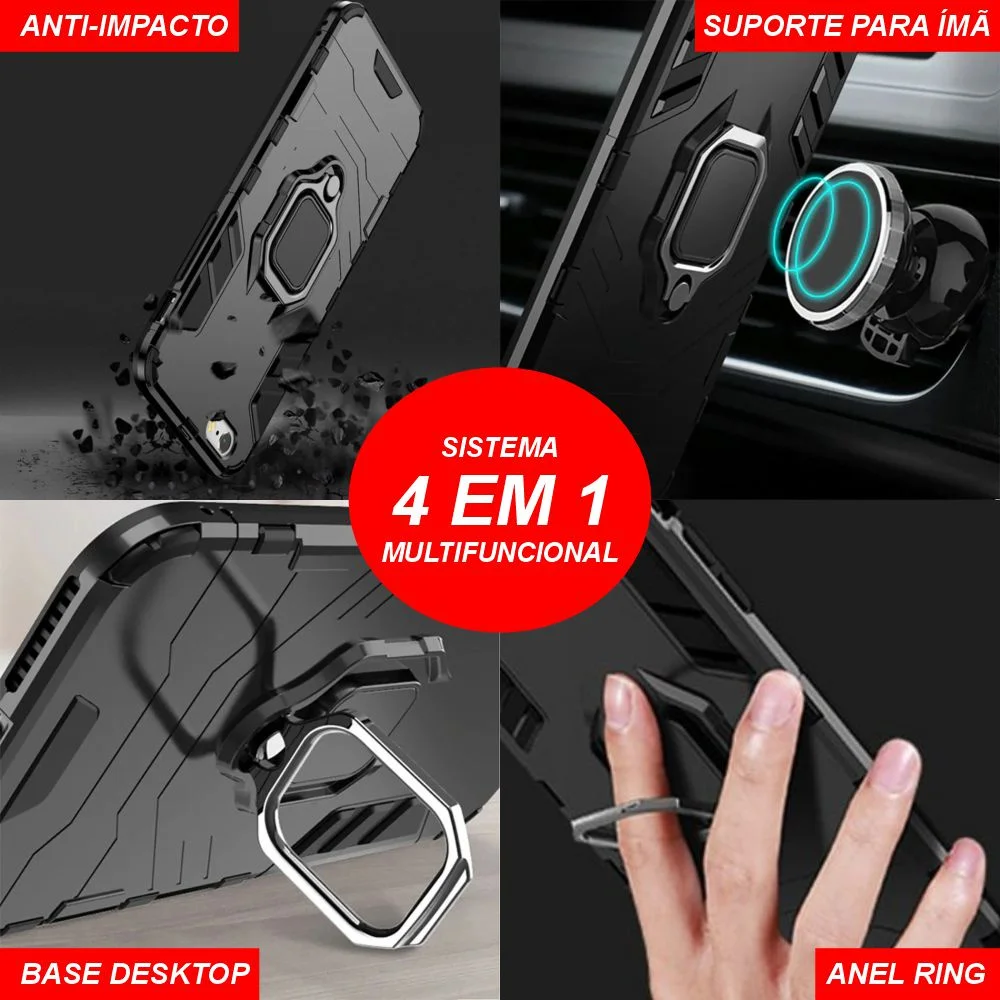 Imagem 3 de 5 do produto Capa Militar P/ Iphone 11 Normal - Capinha Case Protetora Anti Impacto Queda Armadura Resistente