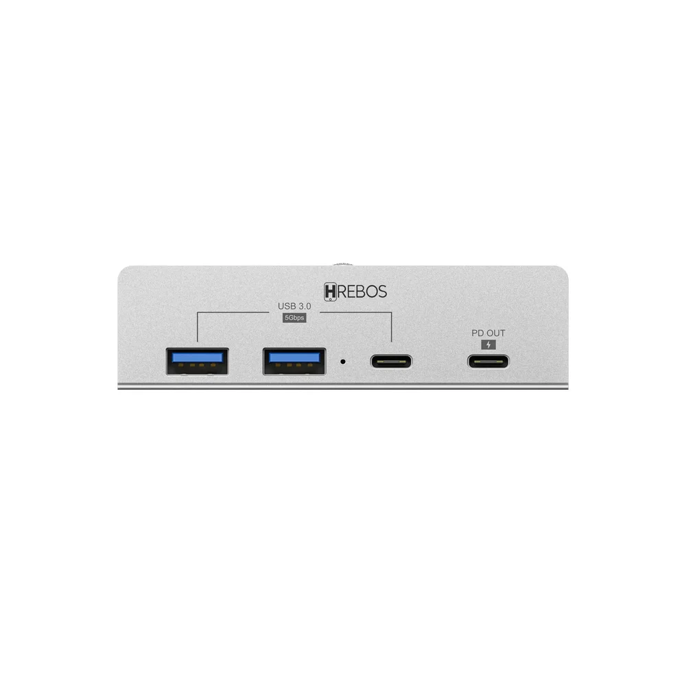 Imagem 2 de 5 do produto Hub Usb Powermount Hrebos If-313 3 Portas Usb-c Prata Cinza