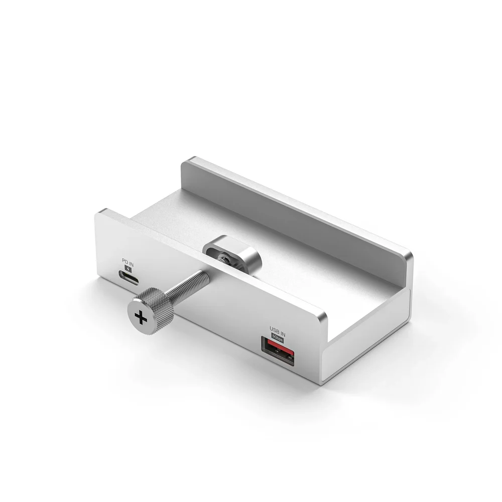 Imagem 3 de 5 do produto Hub Usb Powermount Hrebos If-313 3 Portas Usb-c Prata Cinza