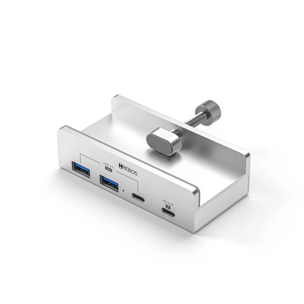 Imagem 4 de 5 do produto Hub Usb Powermount Hrebos If-313 3 Portas Usb-c Prata Cinza