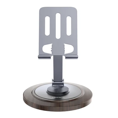 Suporte De Mesa Hrebos Su-259 Mobile Ébano Madeira E Metal