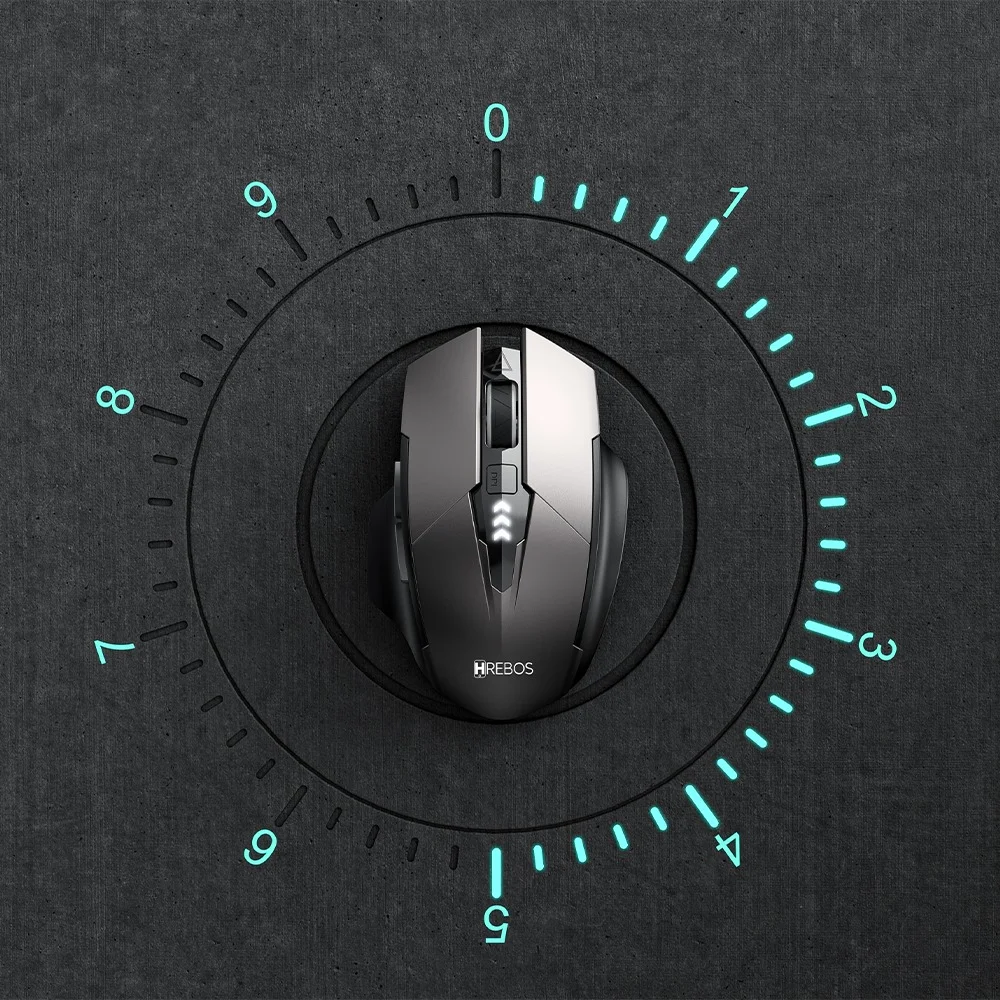 Imagem 2 de 5 do produto Mouse Wireless Recarregável Hrebos If-212 Pro-gaming Bt Preto