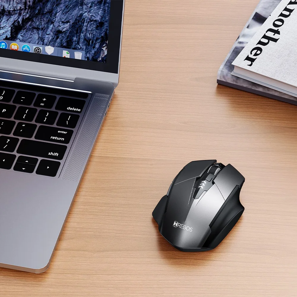 Imagem 3 de 5 do produto Mouse Wireless Recarregável Hrebos If-212 Pro-gaming Bt Preto
