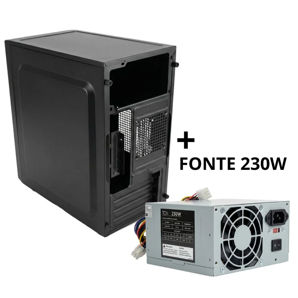 Imagem 2 de 5 do produto Gabinete Office Tcn Com Fonte 230w - Preto