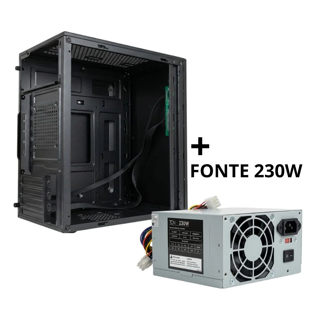 Imagem 3 de 5 do produto Gabinete Office Tcn Com Fonte 230w - Preto