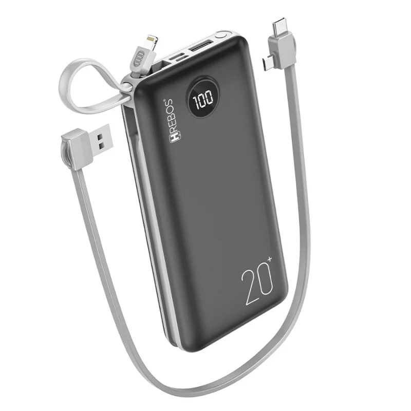 Power Bank Dynamo 20.000mah Cor Preto – Carregador Portátil De Alta Capacidade Para Celular Modelo Pb-902