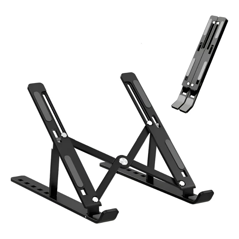 Imagem 1 de 5 do produto Suporte De Notebook Articulado De Metal Dobrável Ergonômico Cor:preto