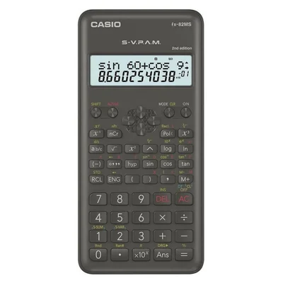 Calculadora Científica Casio Fx-82ms 240 Funções Visor 2 Linhas 10 Dígitos S-vpam 2ª Edição - Fx-82ms-2-w4-dh