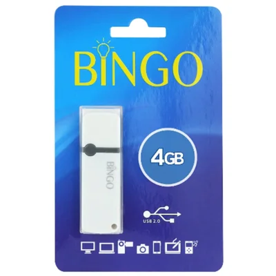 Pen Drive Bingo 4gb Branco Usb 2.0 Armazenamento Seguro