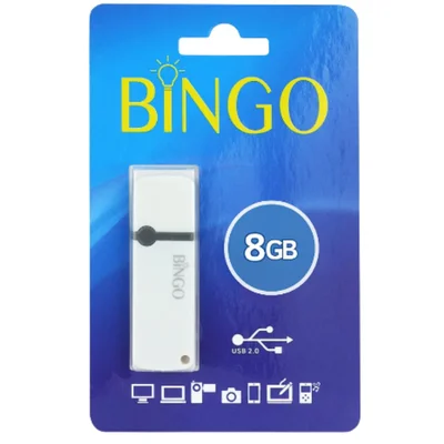 Pen Drive Bingo 8GB Branco Usb 2.0 Armazenamento Seguro