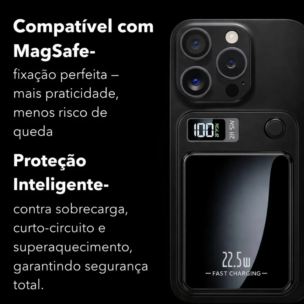 Imagem 5 de 5 do produto Power Bank Magsafe 10.000mah 22.5w Turbo Fy-y220