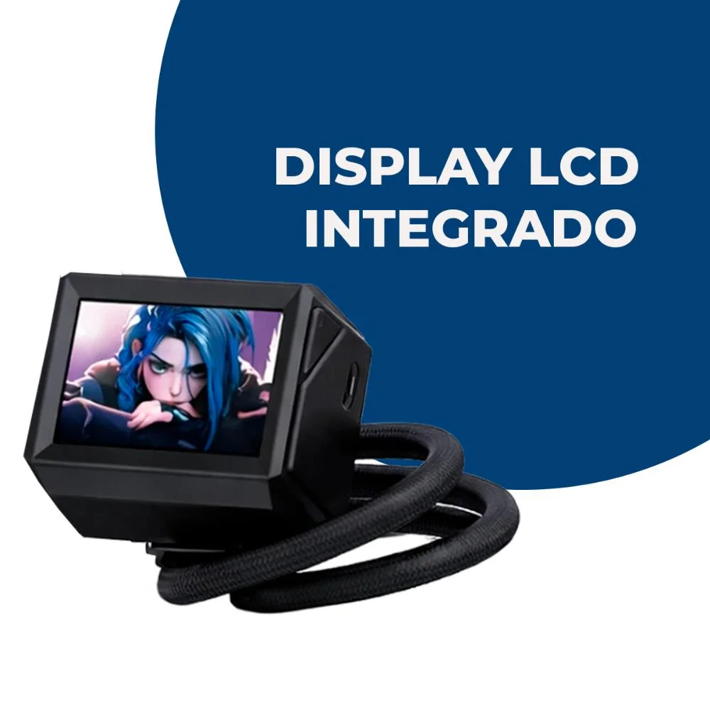 Water Cooler Gamer RGB Lcd Customizável 250w Tdp Resfriamento Líquido Alta Performance Para Cpu Silencioso E Eficiente 5