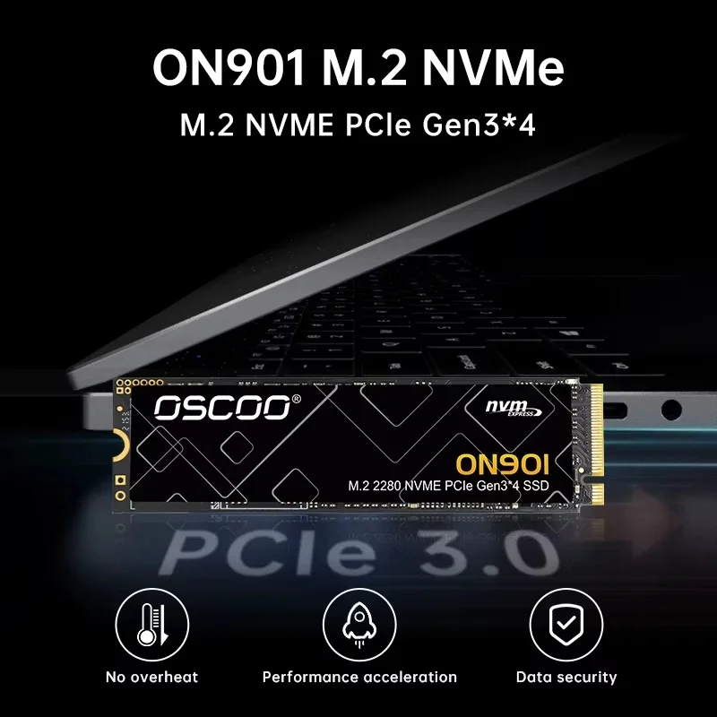 Imagem 4 de 5 do produto SSD Gamer OSCOO ON900 256GB M.2 NVMe PCIe 3.0x4 – Carregamento Instantâneo