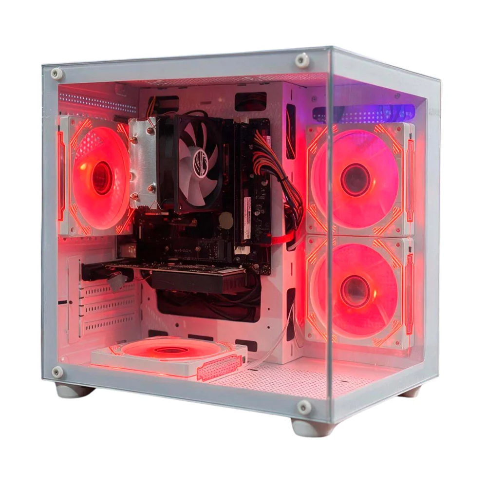 Computador PC Gamer Intel i5 10ª 8GB Ram Nvme 256gb Gtx 1060 Gabinete Aquário Branco
