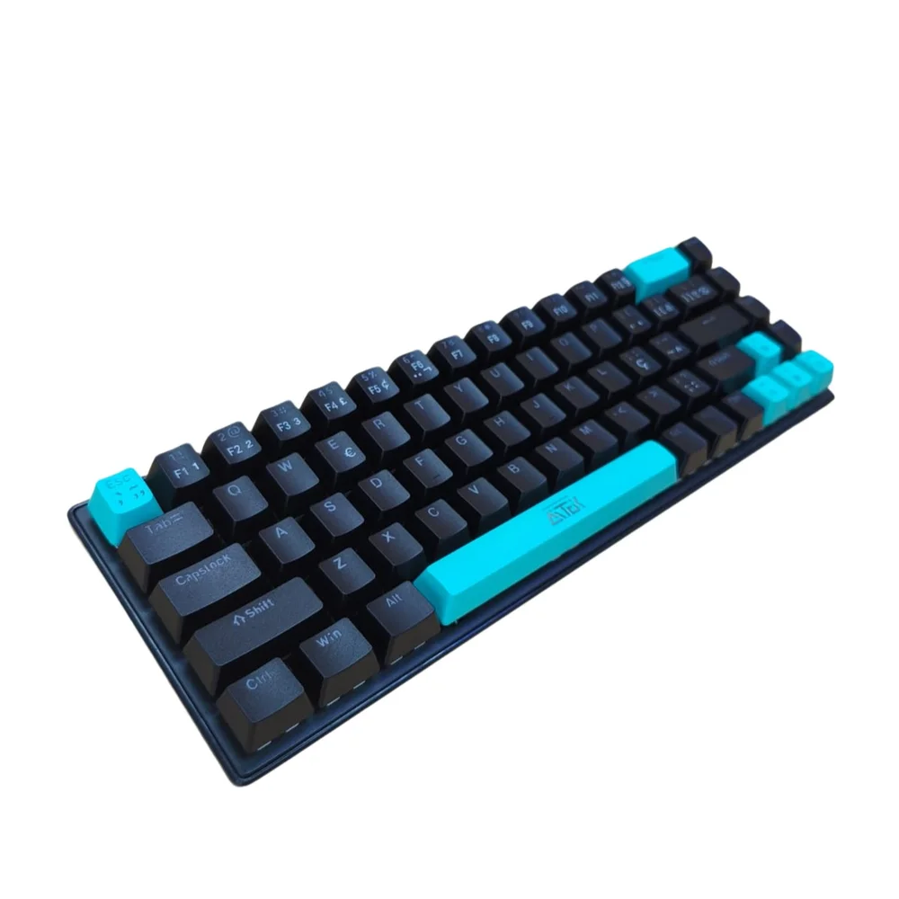 Imagem 2 de 5 do produto Teclado Mecânico Gamer RGB 60% Layout Abnt2 Compacto Com 68 Teclas Para PC E Notebook