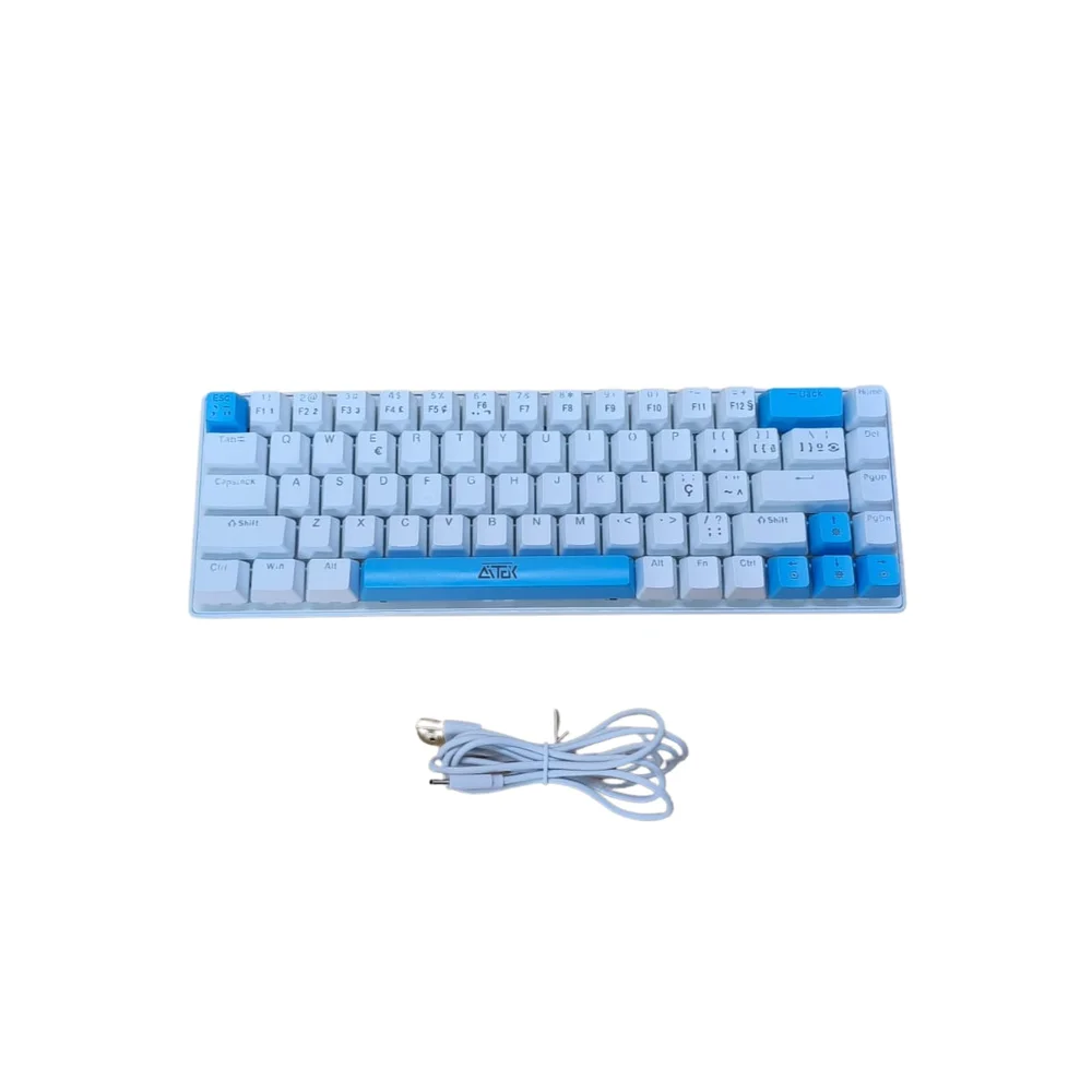 Imagem 3 de 5 do produto Teclado Mecânico Gamer RGB 60% Layout Abnt2 Compacto Com 68 Teclas Para PC E Notebook Melhore Sua Performance Nos Jogos