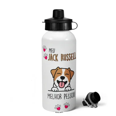Garrafa Squeeze Mq - Meu Jack Russell, Melhor Pessoa!