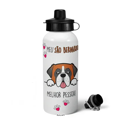 Garrafa Squeeze Mq - Meu São Bernardo, Melhor Pessoa!