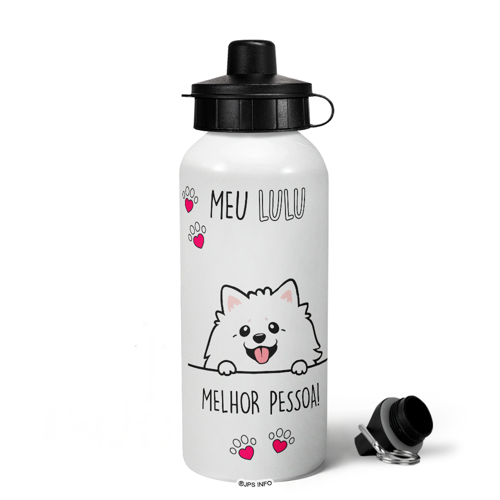 Garrafa Squeeze Mq - Meu Lulu Spitz, Melhor Pessoa! M2