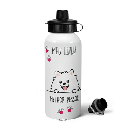 Garrafa Squeeze Mq - Meu Lulu Spitz, Melhor Pessoa! M2