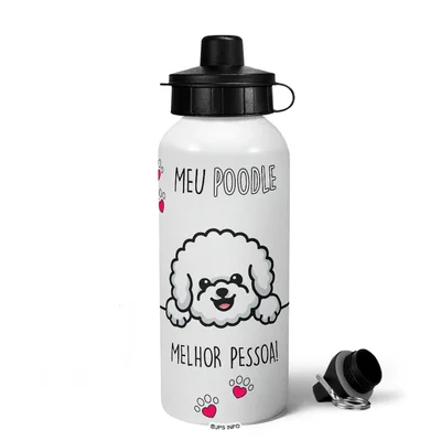 Garrafa Squeeze Mq - Meu Poodle, Melhor Pessoa!