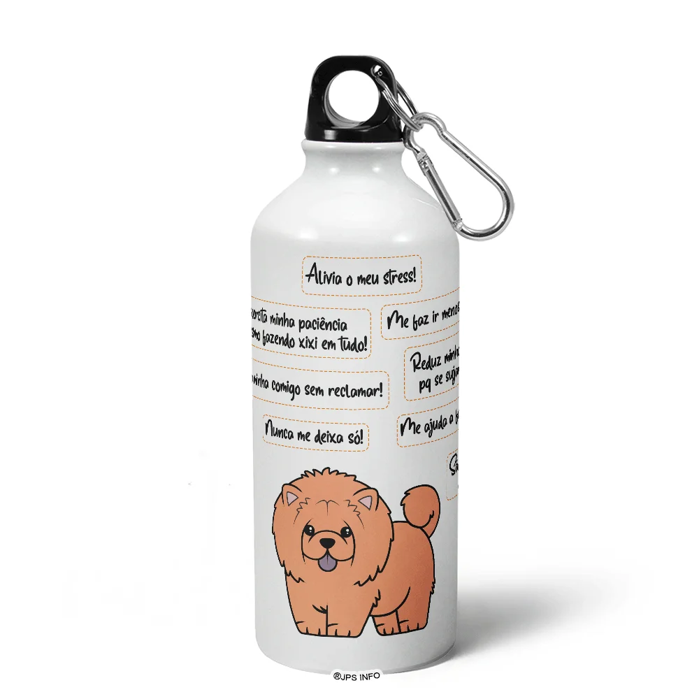 Imagem 5 de 5 do produto Garrafa Squeeze Mq - Meu Chow Chow, Melhor Pessoa!