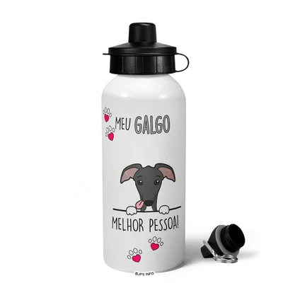 Garrafa Squeeze Mq - Meu Galgo, Melhor Pessoa! M2