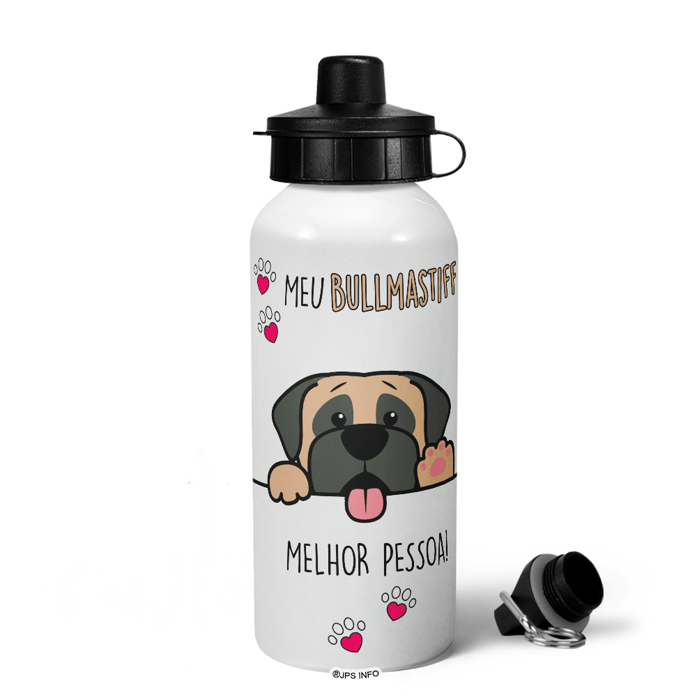 Garrafa Squeeze Mq - Meu Bullmastiff, Melhor Pessoa!