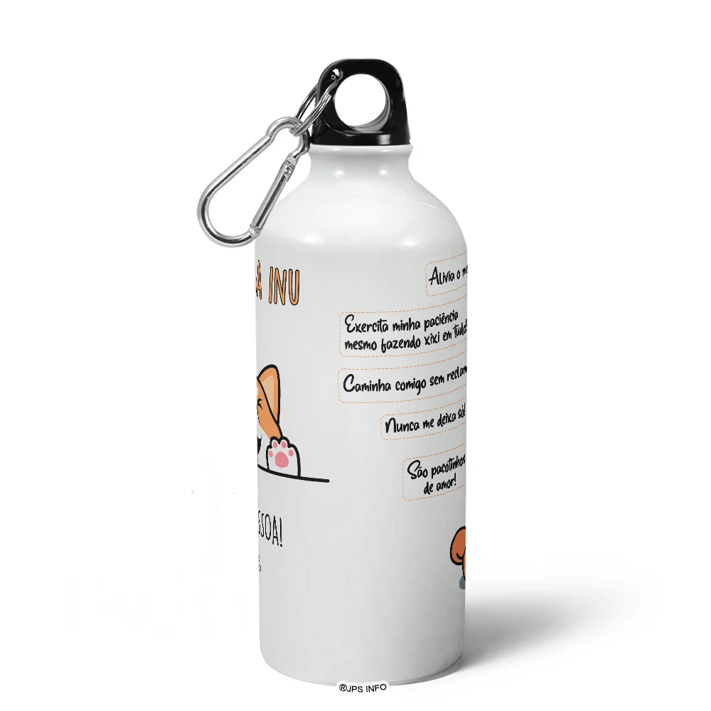 Imagem 3 de 5 do produto Garrafa Squeeze Mq - Meu Shiba Inu, Melhor Pessoa!