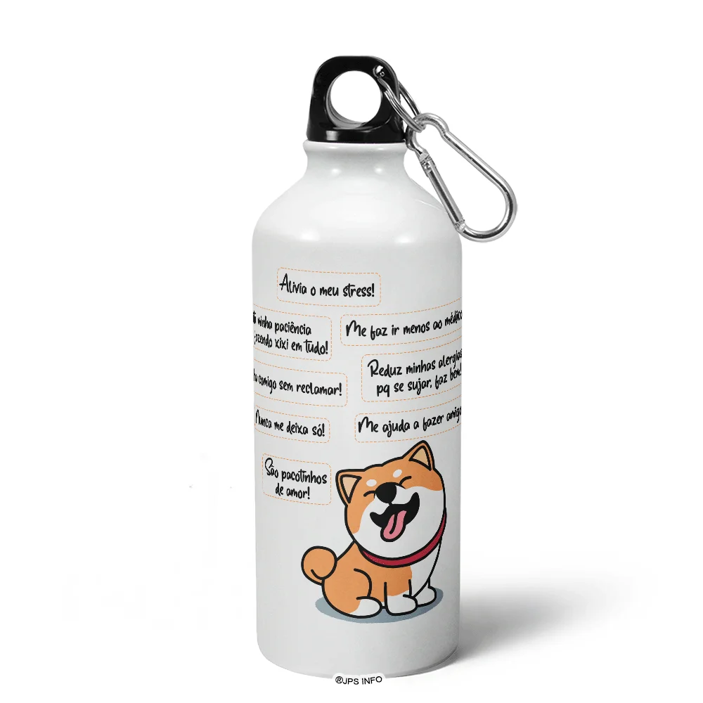 Imagem 5 de 5 do produto Garrafa Squeeze Mq - Meu Shiba Inu, Melhor Pessoa!
