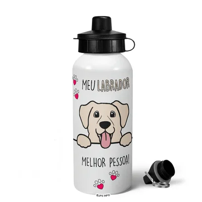 Garrafa Squeeze Mq - Meu Labrador, Melhor Pessoa!