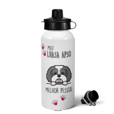 Garrafa Squeeze Mq - Meu Lhasa Apso, Melhor Pessoa!