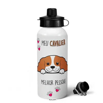 Garrafa Squeeze Mq - Meu Cavalier, Melhor Pessoa!