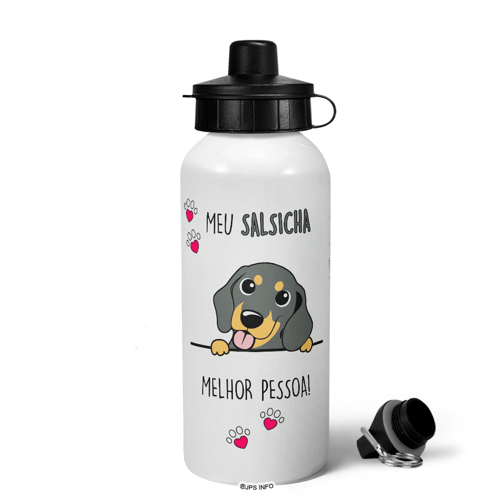 Garrafa Squeeze Mq - Meu Salsicha, Melhor Pessoa!
