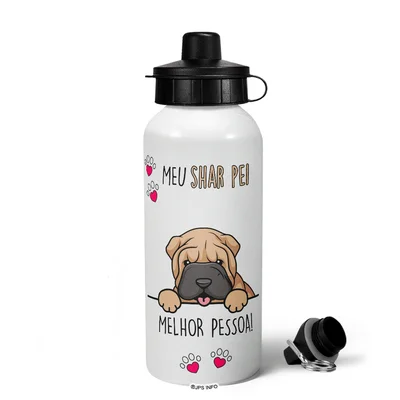 Garrafa Squeeze Mq - Meu Shar Pei, Melhor Pessoa!