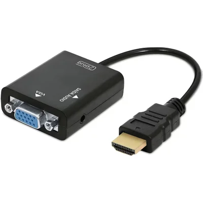 Cabo Adapt Conversor HDMI Para Vga Com Saída P2 De Áudio