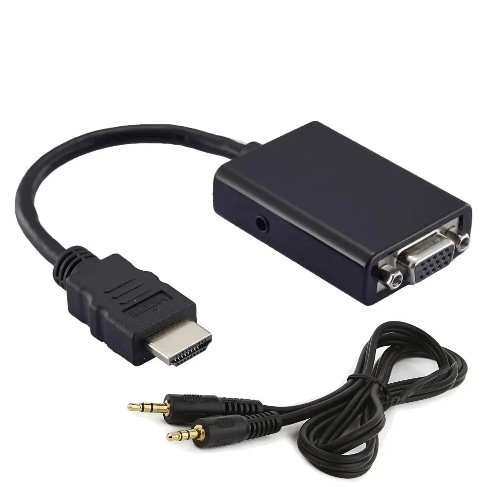Imagem 4 de 4 do produto Cabo Adapt Conversor HDMI Para Vga Com Saída P2 De Áudio